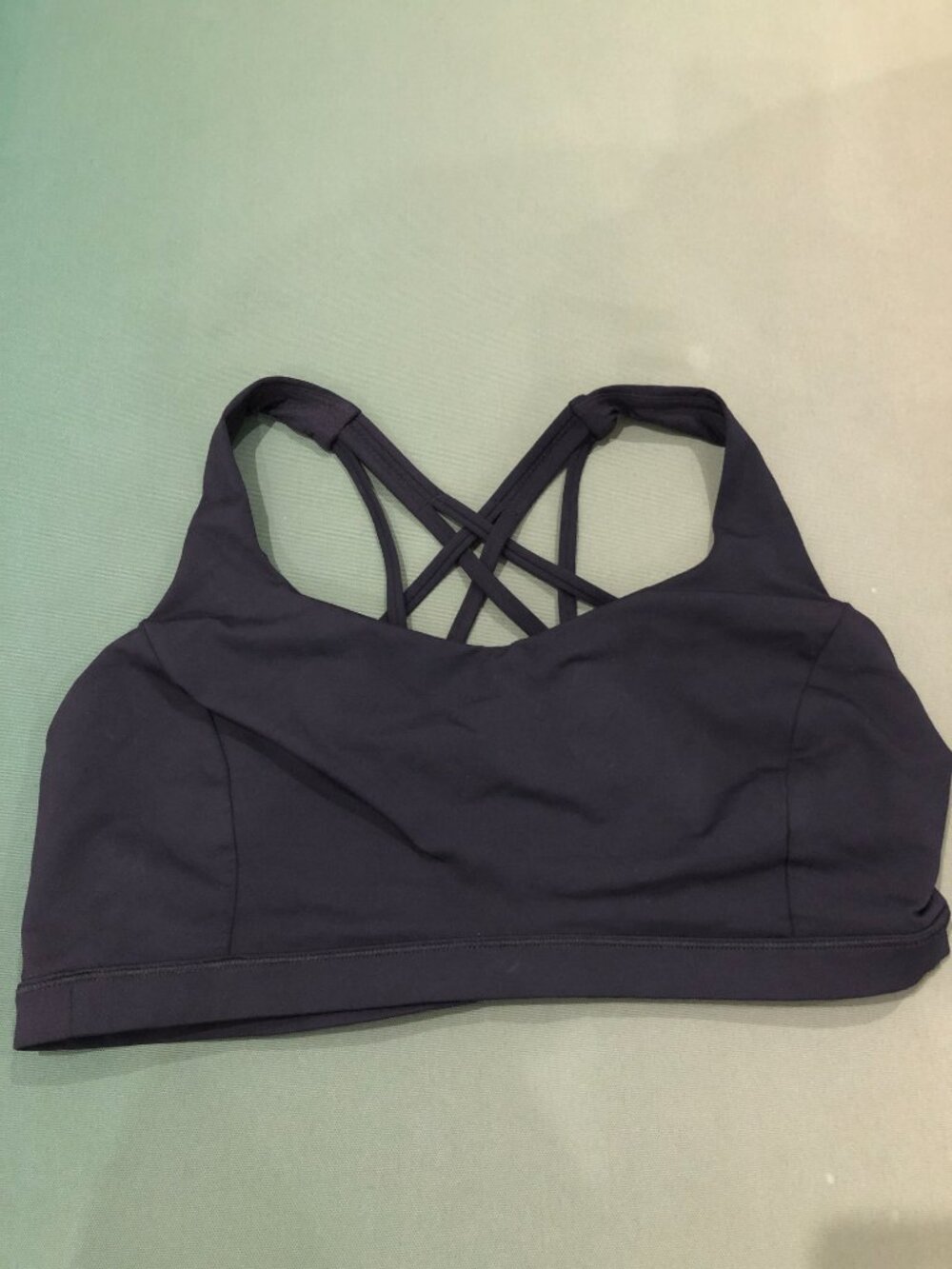 Lululemon Strappy Cross-Back Sports Bra | Black / Midnight Navy | Women's Size14